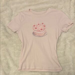 Limited Women Pink Cake T-Shirt